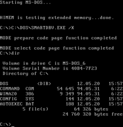 MS-DOS DIR command